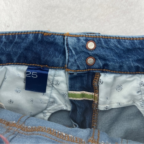 Anthropologie Pilcro Medium Wash Denim Mid Rise Flare Jeans Size 25 - Picture 8 of 15